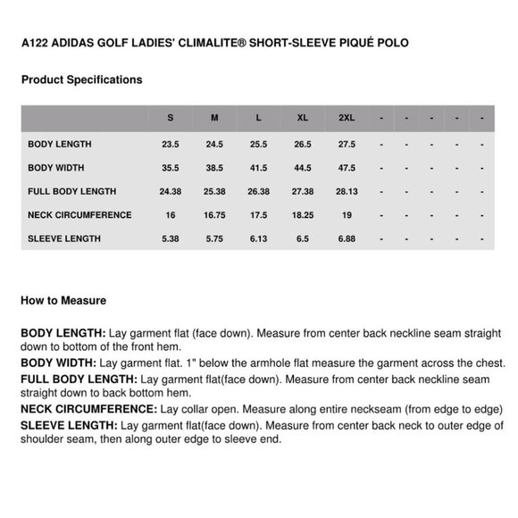 Adidas A122 Golf Polo - Picture 6 of 6